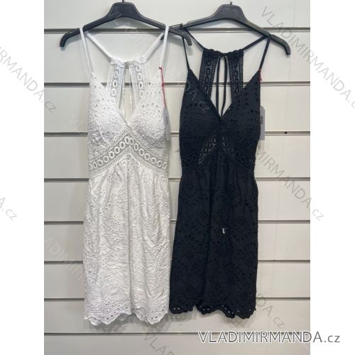 Šaty letné krajkové na ramienka dámske (S/M ONE SIZE) TALIANSKA MÓDA IMPSH228971