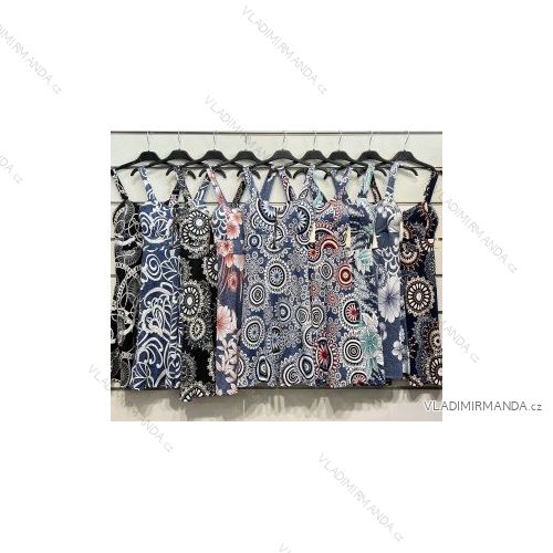 Šaty letné na ramienka dámske (S/M ONE SIZE) TALIANSKA MÓDA IMPSH221210-2