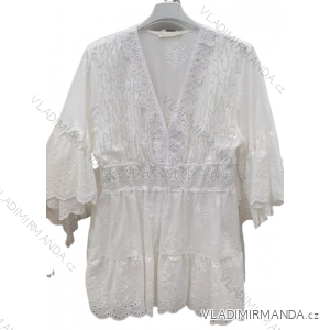 Šaty letné krajkové krátky rukáv dámske (S/M ONE SIZE) TALIANSKA MÓDA IMM22850