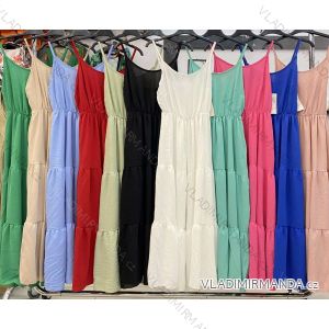 Šaty letné dlhé na ramienka dámske (S/M ONE SIZE) TALIANSKA MÓDA IMWA222849
