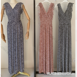 Šaty dlhé letné bez rukávov dámske (S/M ONE SIZE) INDICKÁ MÓDA IMPEM22FWS56-9