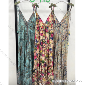 Šaty letné na ramienka dámske (S/M ONE SIZE) INDICKÁ MÓDA IMPEM22G113