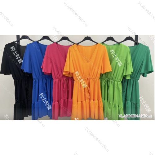 Šaty letné krátky rukáv dámske (S/M ONE SIZE) TALIANSKA MÓDA IMPLS2222883