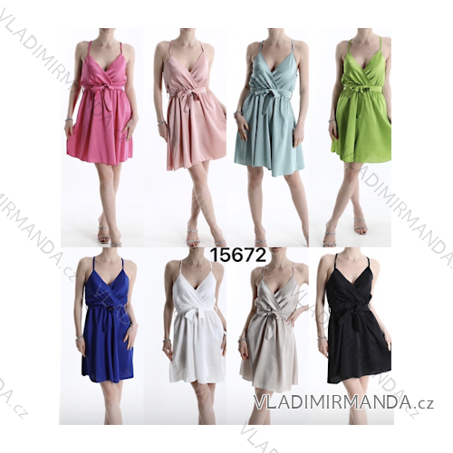 Šaty letné na ramienka dámske (S/M ONE SIZE) TALIANSKA MÓDA IMPLS2215672