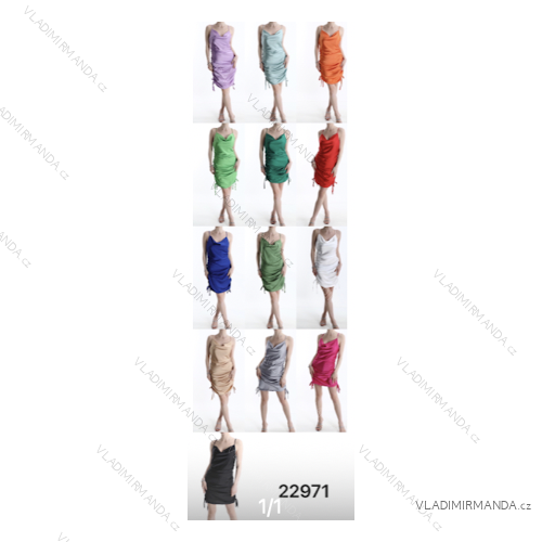 Šaty letné na ramienka dámske (S/M ONE SIZE) TALIANSKA MÓDA IMPLS2222971
