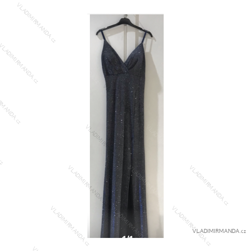 Šaty dlhé elegantné letné na ramienka dámske (S/M ONE SIZE) TALIANSKA MÓDA IMPLS2223575