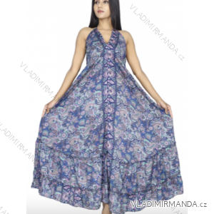 Šaty dlhé letné na ramienka dámske (S/M ONE SIZE) INDICKÁ MÓDA IMPEM222206