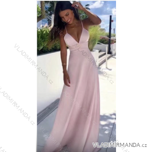 Šaty dlhé letné elegantné na ramienka dámske (S/M ONE SIZE) TALIANSKA MÓDA IMPLS2212627