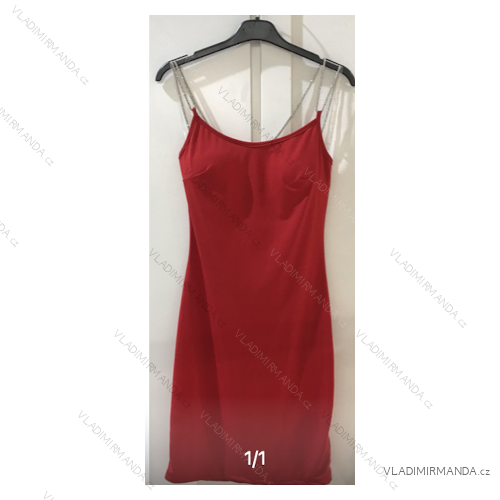 Šaty letné na ramienka dámske (S/M ONE SIZE) TALIANSKA MÓDA IMPLS2223694