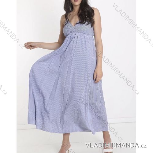 Šaty letné dlhé na ramienka dámske (S/M ONE SIZE) TALIANSKA MÓDA IMPDY22MDUE9772