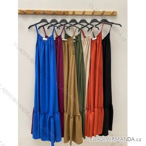 Šaty letné dlhé na ramienka dámske (S/M ONE SIZE) TALIANSKA MÓDA IMPDY22LS17825