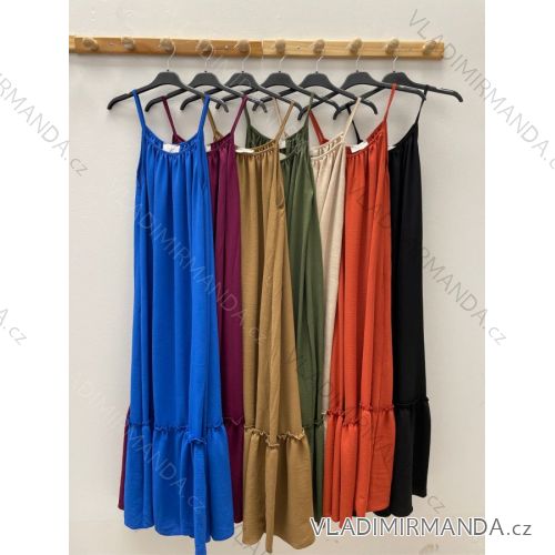 Šaty letné dlhé na ramienka dámske (S/M ONE SIZE) TALIANSKA MÓDA IMPDY22LS17825