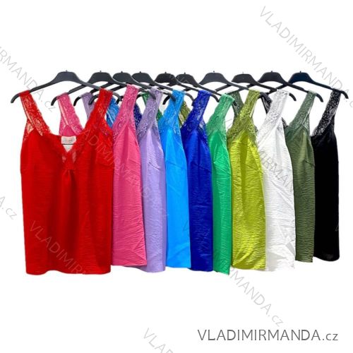 Tielko letné s čipkou na ramienka dámske (S/M ONE SIZE) TALIANSKA MÓDA IMPHD2217343