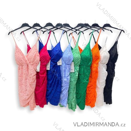 Šaty letné krajkové na ramienka dámske (S/M ONE SIZE) TALIANSKA MÓDA IMPHD224740