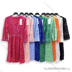 Šaty letné krajkové dlhý rukáv dámske (S/M ONE SIZE) TALIANSKA MÓDA IMPHD224831
