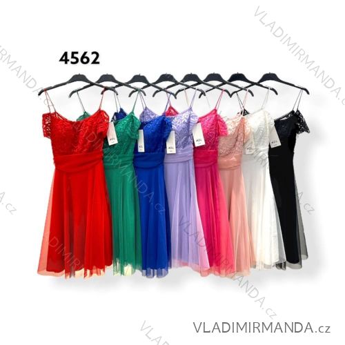 Šaty letné krajkové na ramienka dámske (S/M ONE SIZE) TALIANSKA MÓDA IMPHD224562