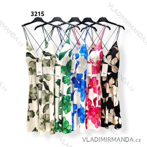 Šaty letné na ramienka dámske (S/M ONE SIZE) TALIANSKA MÓDA IMPHD223215-1