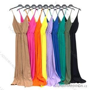 Šaty dlhé letné na ramienka dámske (S/M ONE SIZE) TALIANSKA MÓDA IMPLM2218419A2