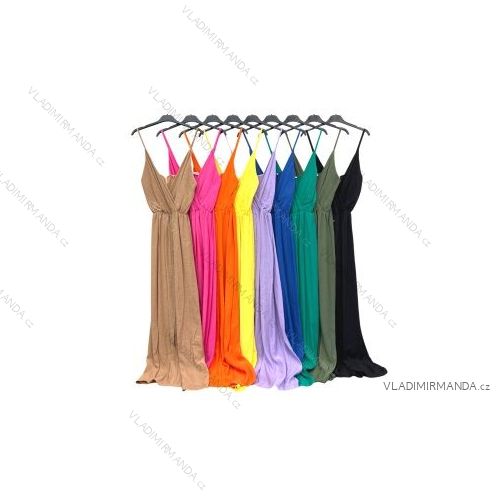 Šaty dlhé letné na ramienka dámske (S/M ONE SIZE) TALIANSKA MÓDA IMPLM2218419A2