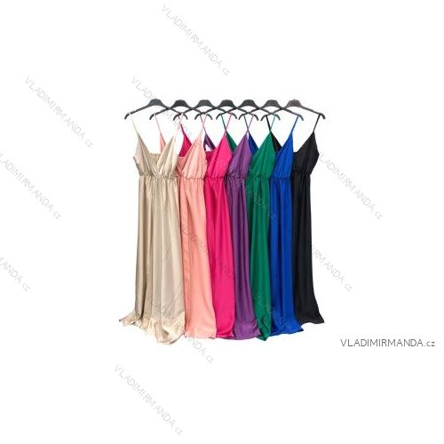 Šaty dlhé letné na ramienka dámske (S/M ONE SIZE) TALIANSKA MÓDA IMPLM227260
