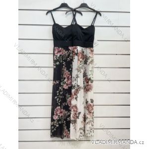 Šaty letné dlhé na ramienka dámske (S/M ONE SIZE) TALIANSKA MÓDA IMPSH22L52231A