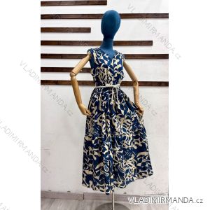 Šaty dlhé letné bez rukávov dámske (S/M ONE SIZE) TALIANSKA MÓDA IMPDY22HEF1038