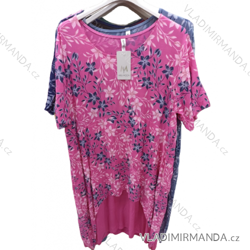 Šaty dlhé maxi letný krátky rukáv dámska nadrozmer (XL/2XL/3XL ONE SIZE) TALIANSKA MÓDA IM422762