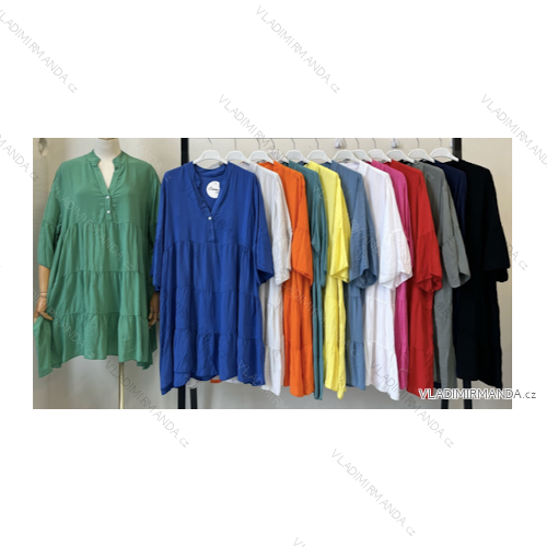 Šaty letné 3/4 rukáv dámske (S/M ONE SIZE) INDICKÁ MÓDA IMPEM221360