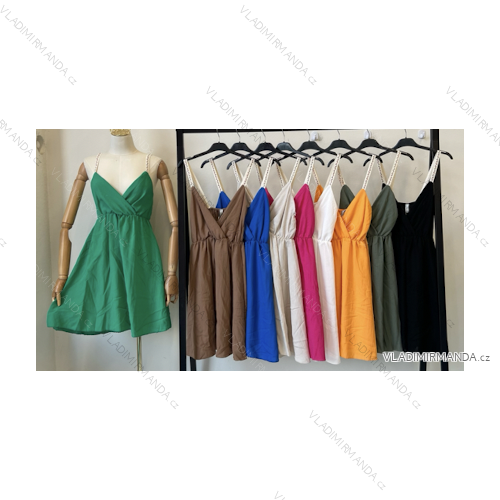 Šaty letné na ramienka dámske (S/M ONE SIZE) INDICKÁ MÓDA IMPEM221819