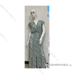 Šaty dlhé letné krátky rukáv dámske (S-2XL) INDICKÁ MÓDA IMPEM22FW39-15