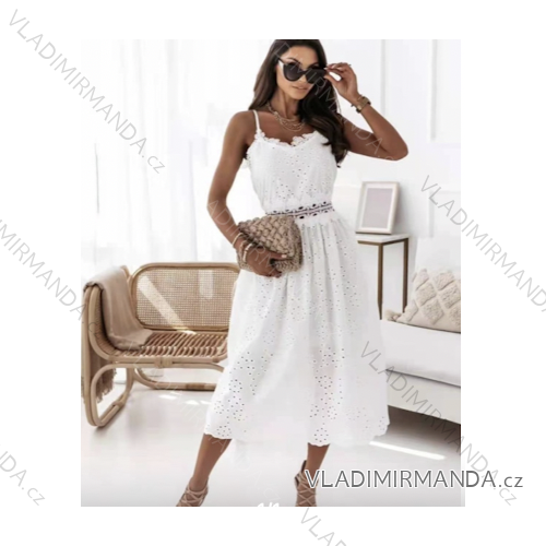 Šaty letné krajkové na ramienka dámske (S/M ONE SIZE) TALIANSKA MÓDA IMPEM221128