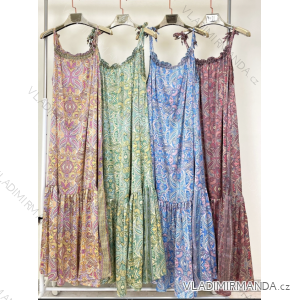 Šaty dlhé letné na ramienka dámske (S/M ONE SIZE) TALIANSKA MÓDA IMPBD22CR1920