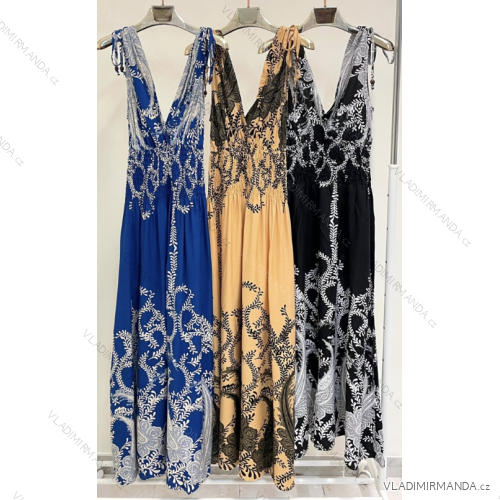 Šaty dlhé letné bez rukávu dámske (S/M ONE SIZE) TALIANSKA MÓDA IMPBD22CR1913