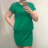 Šaty klasik bavlněné krátký rukáv dámské (XL/2XL ONE SIZE) ITALSKÁ MÓDA IM322104/DRkr. modrá