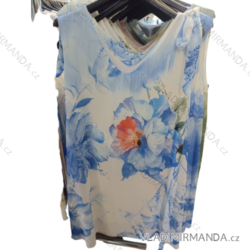 Šaty letné šifónové na ramienka dámske nadrozmer (XL/2XL ONE SIZE) TALIANSKA MÓDA IMN22021