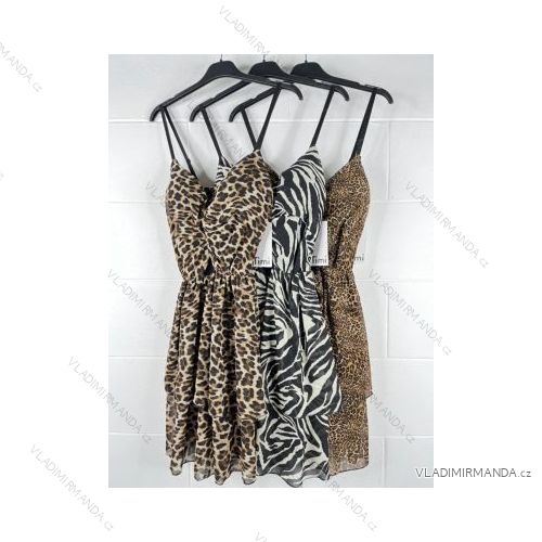 Šaty letné na ramienka dámske (S/M ONE SIZE) TALIANSKA MÓDA IMPBB22A11038