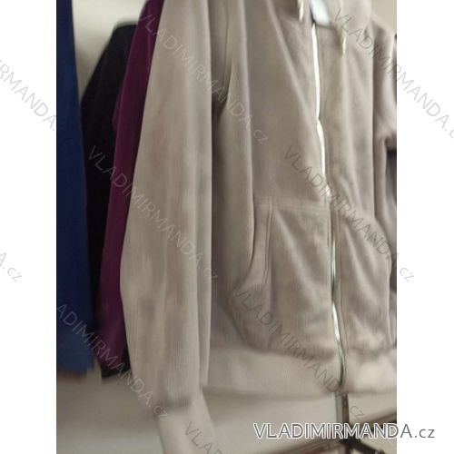 Mikina teplá na zips s kapucňou dlhý rukáv dámska (M-2XL) BENTER BES22003