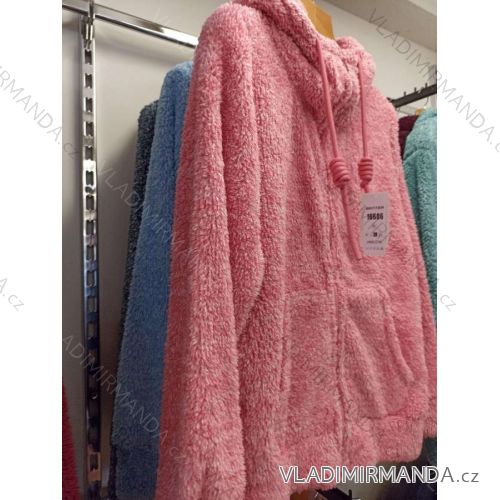 Mikina teplá na zips s kapucňou dlhý rukáv dámska (M-2XL) BENTER BES2216606