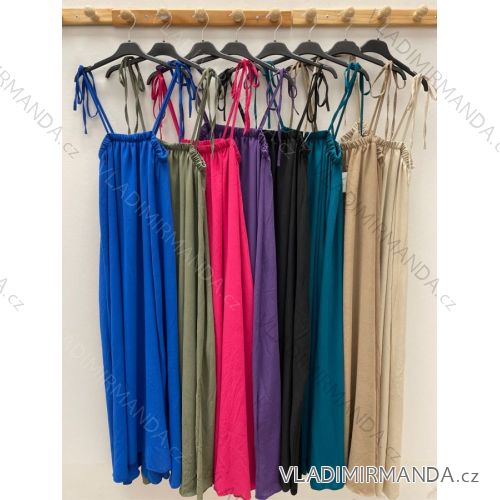 Šaty letné dlhé na ramienka dámske (S/M ONE SIZE) TALIANSKA MÓDA IMPDY22MDUE22573