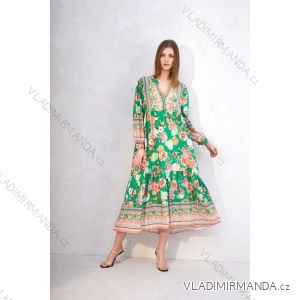 Šaty dlhé letné krátky rukáv dámske (S/M ONE SIZE) TALIANSKA MÓDA IMPLI223787