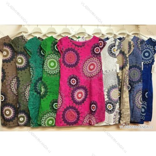 Šaty letné krátky rukáv dámska (S/M ONE SIZE) TALIANSKA MÓDA IMP16822F8864