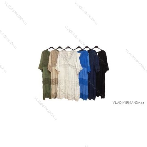 Šaty letné krajkové krátky rukáv dámska (S/M ONE SIZE) TALIANSKA MÓDA IMP16822A21121