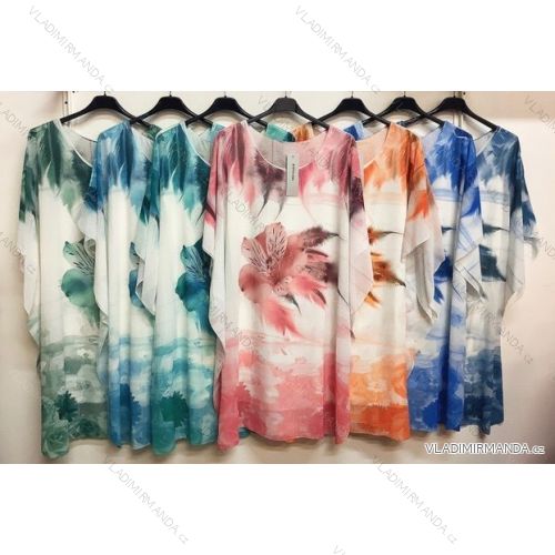 Šaty letné krátky rukáv dámska (S/M ONE SIZE) TALIANSKA MÓDA IMP168226738