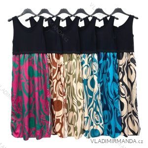 Šaty dlhé letné bez rukávu dámske (S/M ONE SIZE) TALIANSKA MÓDA IMPLM223960A4