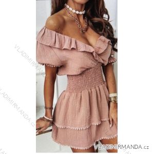 Šaty letné mušelínové carmen dámske (S/M ONE SIZE) TALIANSKA MÓDA IMWB22080