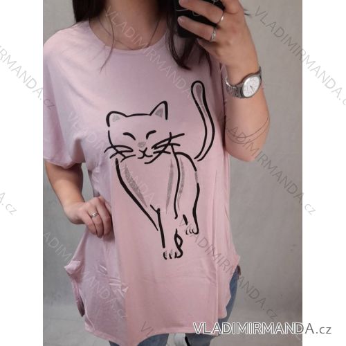 Tunika oversize krátky rukáv dámska nadrozmer (XL-3XL) TURECKÁ MODA TML22006