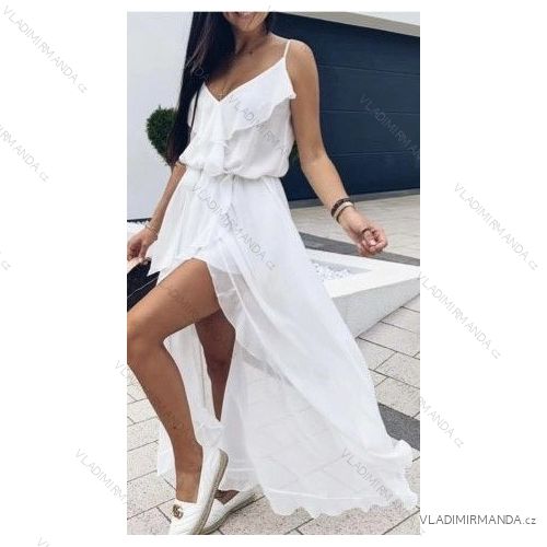 Šaty dlhé letné na ramienka dámske (S/M ONE SIZE) TALIANSKA MÓDA IMWB22107