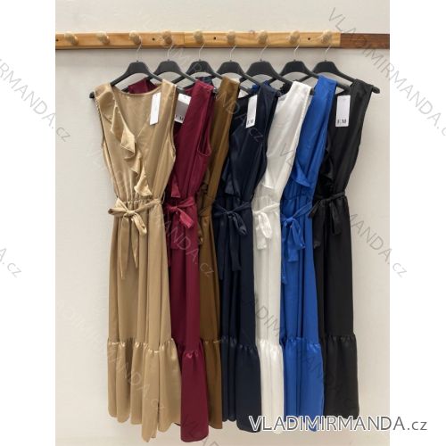 Šaty dlhé elegantné na ramienka dámske (S/M ONE SIZE) TALIANSKA MÓDA IMPDY22HEF9982