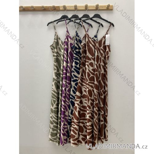 Šaty letné dlhé na ramienka dámske (S/M ONE SIZE) TALIANSKA MÓDA IMPDY22XBSL3563