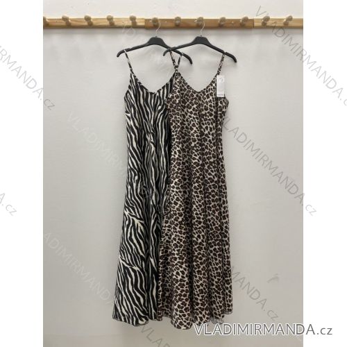 Šaty letné dlhé na ramienka dámske (S/M ONE SIZE) TALIANSKA MÓDA IMPDY22XBSL3563